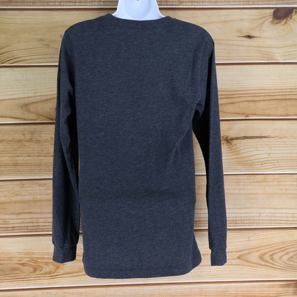 Ballet‎ Graphic Print Long Sleeve Shirt Womens Size S Gray Pink Heathered Dance